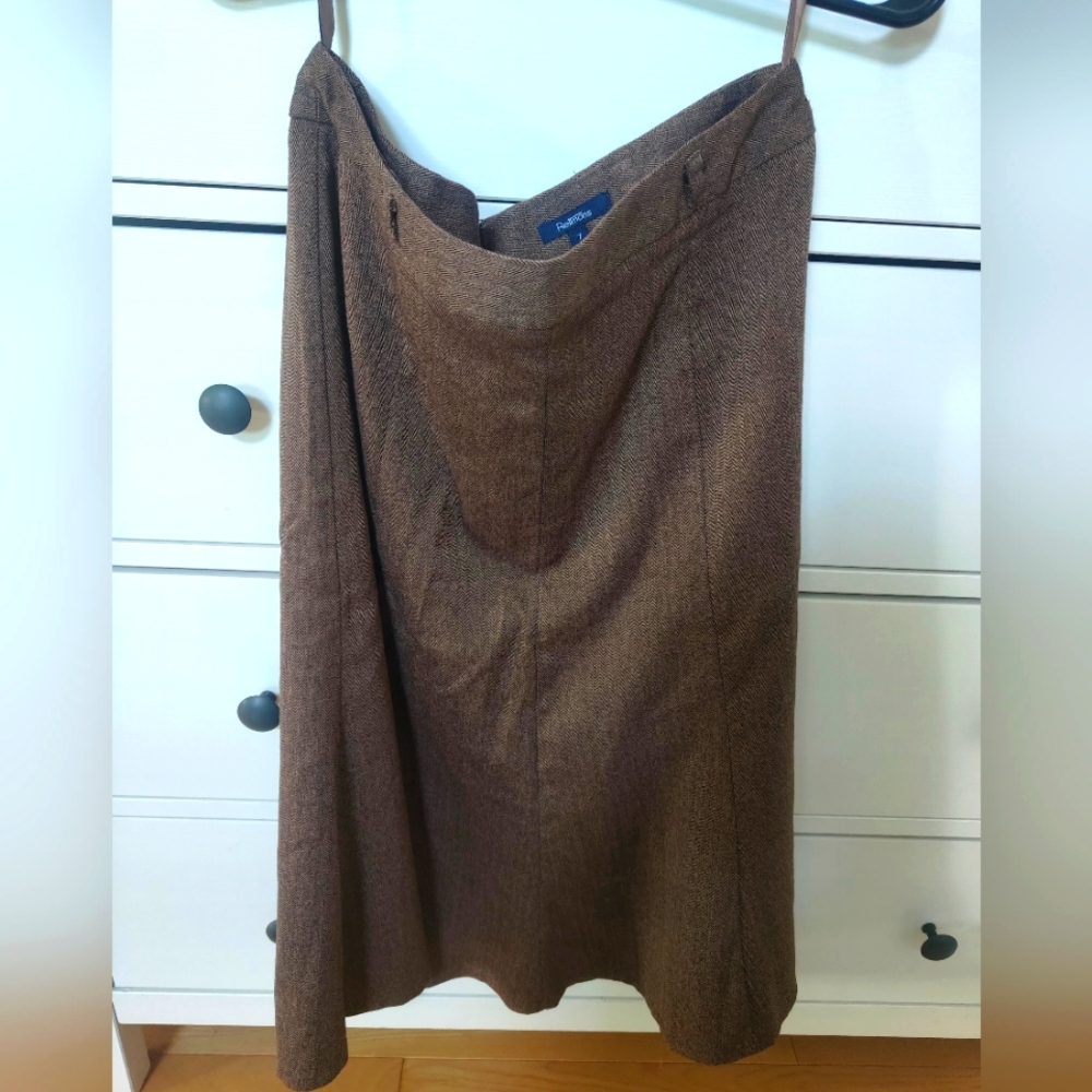 Reitmans Below Knee Brown Skirt Nee
